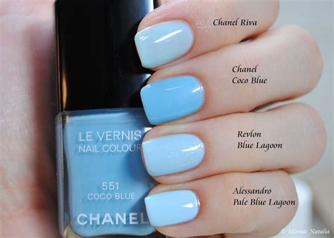 chanel riva polish vs pastel bleu|best Chanel nail polish.